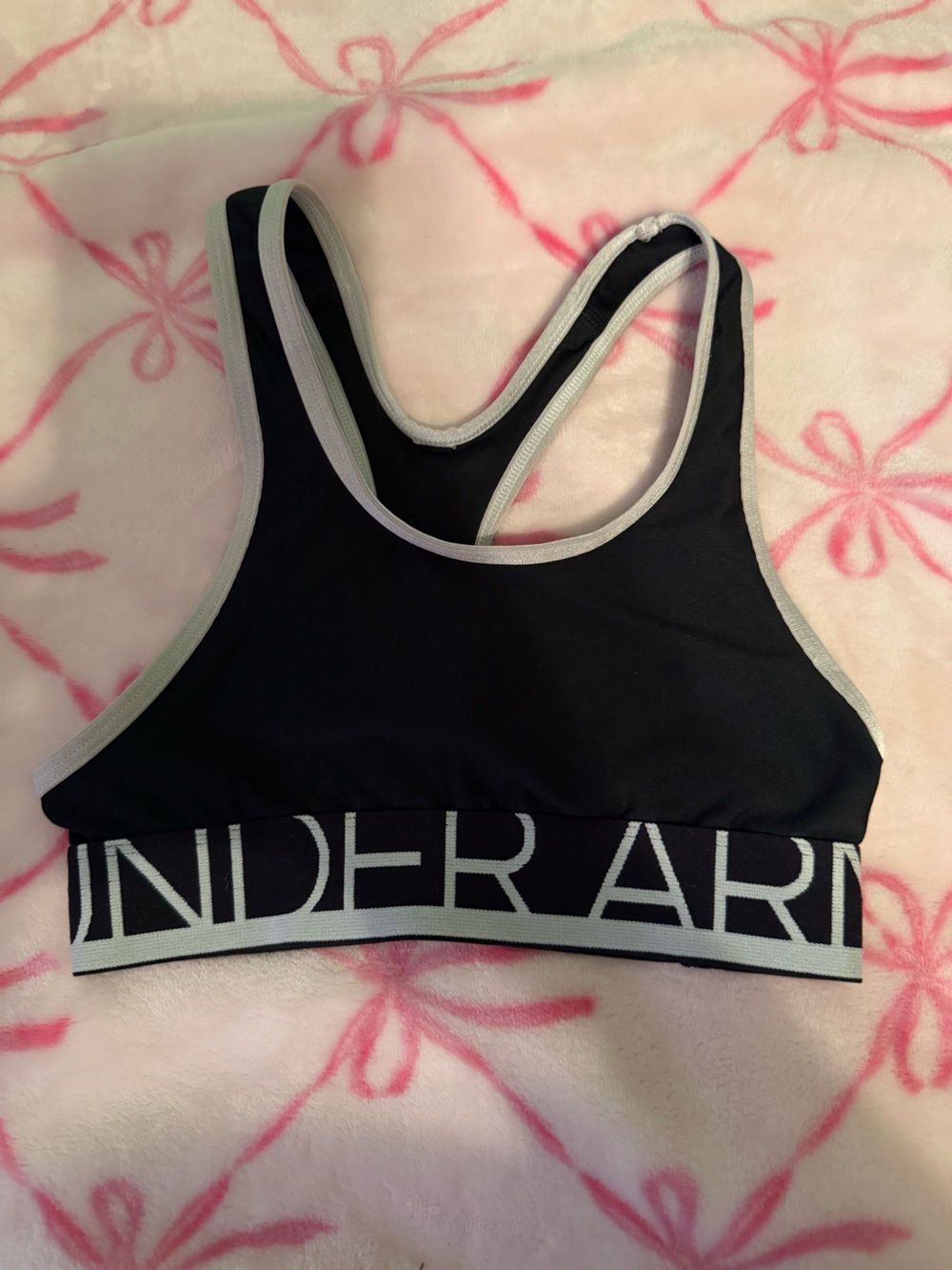 Under Armour Black & Gray Girls' Racerback Sports Bra